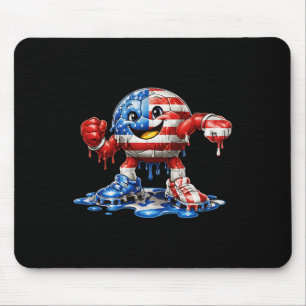 Tapis De Souris Football Amérique Coloré Qui Dégouline Hommes Femm