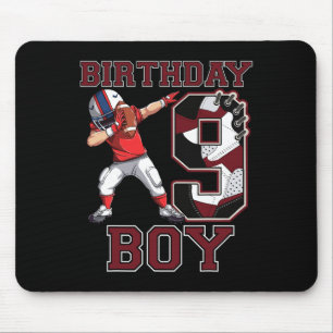 Tapis De Souris Football Boy Dabbing 9th Birthday Love Baskets 9