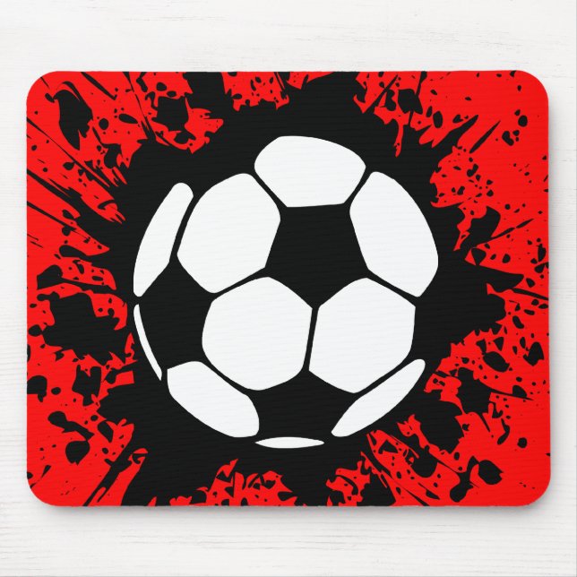Tapis De Souris football éclaboussé (Devant)