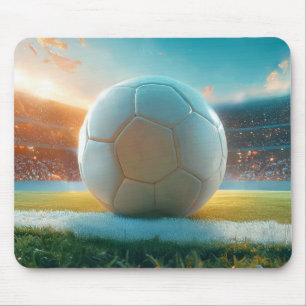Tapis De Souris Football en blanc