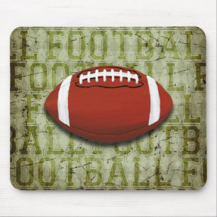 Tapis De Souris Football Grunge Vert Funky