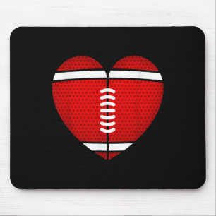 Tapis De Souris Football Heart Valentines Day Pour Garçons Filles