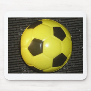 Tapis De Souris Football Jaune et Noir (Football)