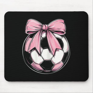 Tapis De Souris Football Ll Rose Coquette Arc Ruban Délicat Filles