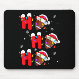 Tapis De Souris Football Noël Ho Ho Ho Père Noël Srts Joueur Amusa