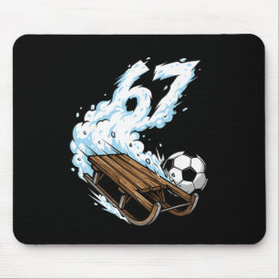 Tapis De Souris Football sur luge 67 Vitesse de la neige Sports d'