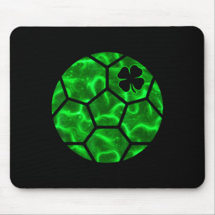 Tapis De Souris Football Trèfle Shamrock Trèfle Chanceux Irlandais