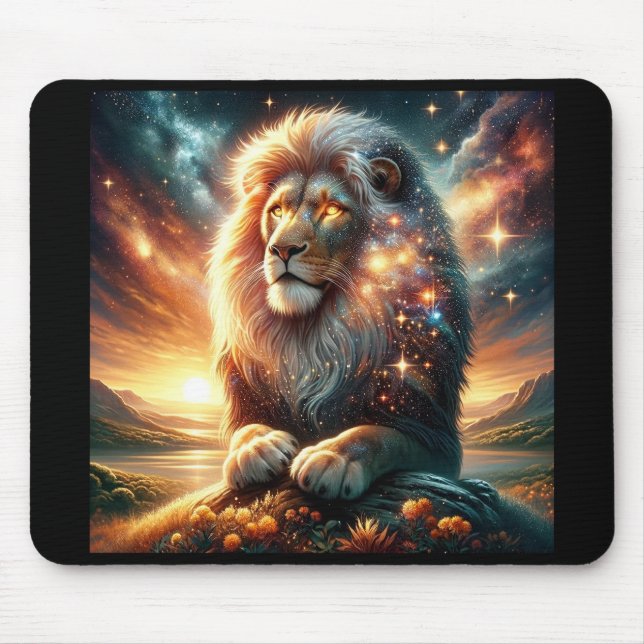 Tapis De Souris Force Astrologique Lion Espace Galaxie Cosmique Le (Devant)