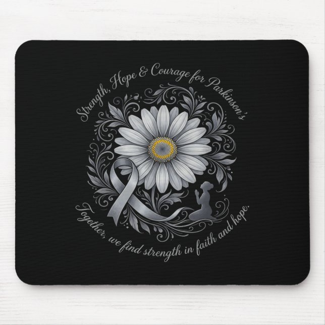 Tapis De Souris Force espoir courage parkinson sensibilisation mar (Devant)
