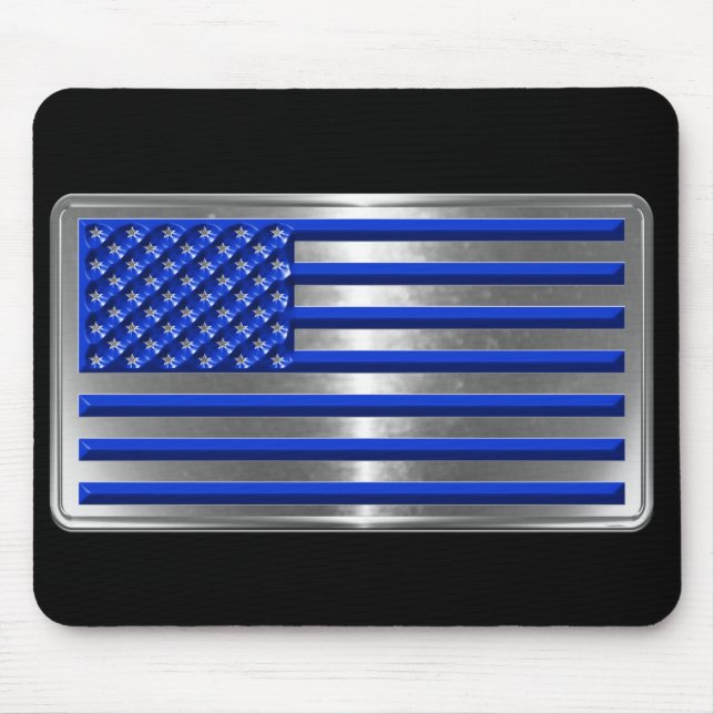 Tapis De Souris Forces armées et police USA Flag Hommage (Devant)