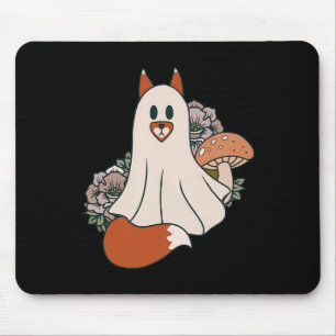 Tapis De Souris Forestcore Fox Whimsigoth Vintage Halloween Ghost
