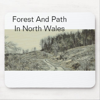 Tapis De Souris Forêt Et Chemin En Galles Du Nord