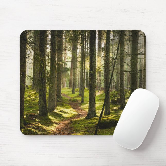 Tapis De Souris Forêt | Forêt boréale Suède (Avec souris)