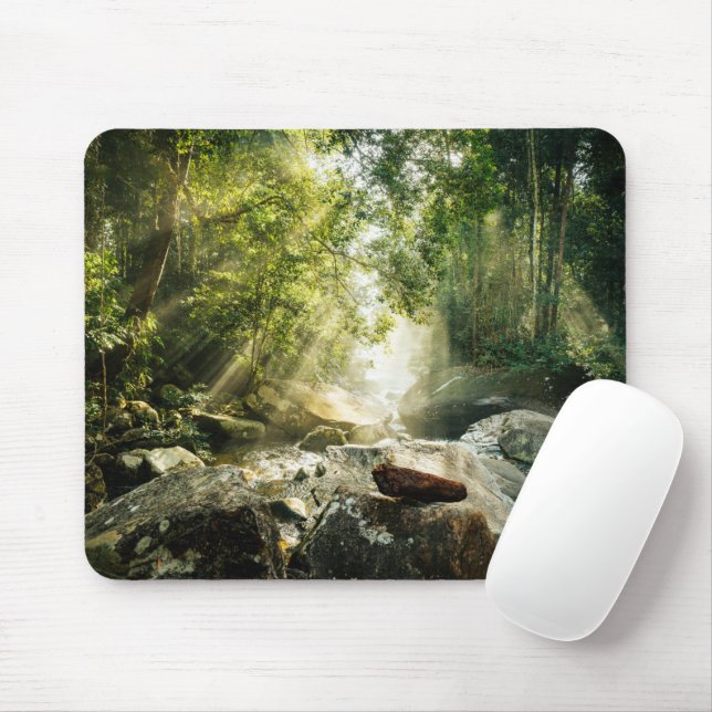 Tapis De Souris Forêt | Forêt tropicale de la Jungle (Avec souris)