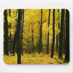 Tapis De Souris Forêt jaune d'automne