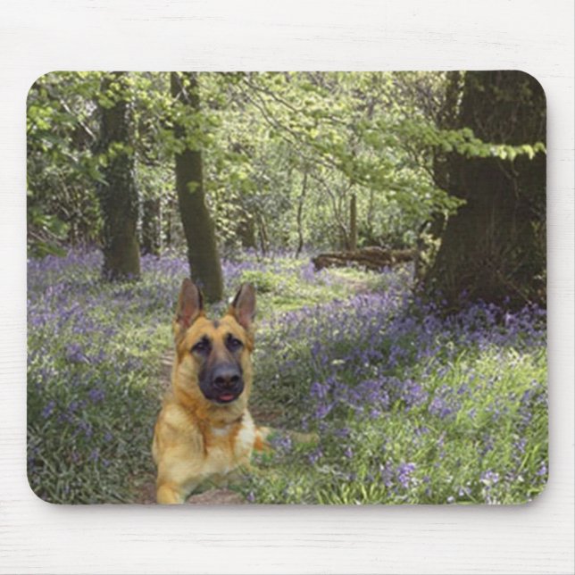 Tapis De Souris Forêt Mousepad de berger allemand (Devant)