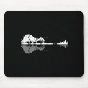 Tapis De Souris Forêt Rétro Drôle de Nature Musique de Guitare Cli