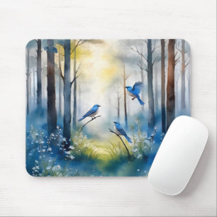 Tapis De Souris Forêt Scénique de Merlesbleus des Bois