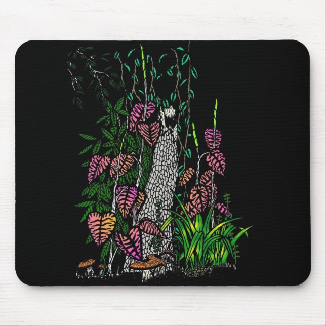 Tapis De Souris Forêt tropicale néon (Devant)