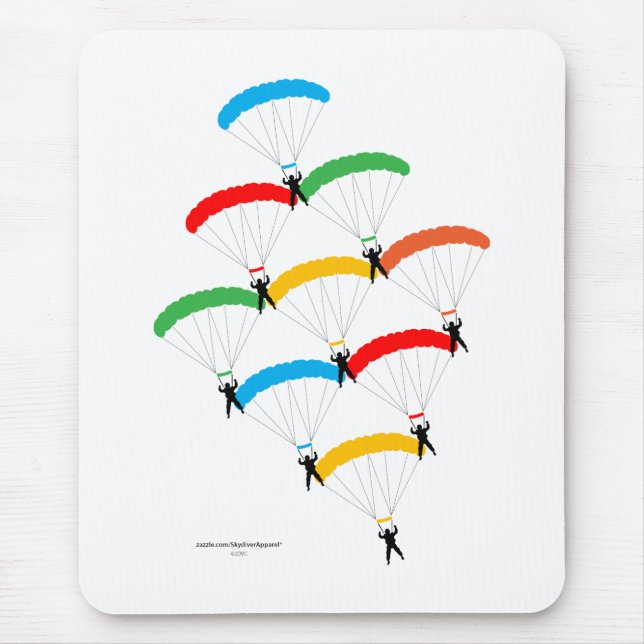 Tapis De Souris Formation de parachute (Devant)