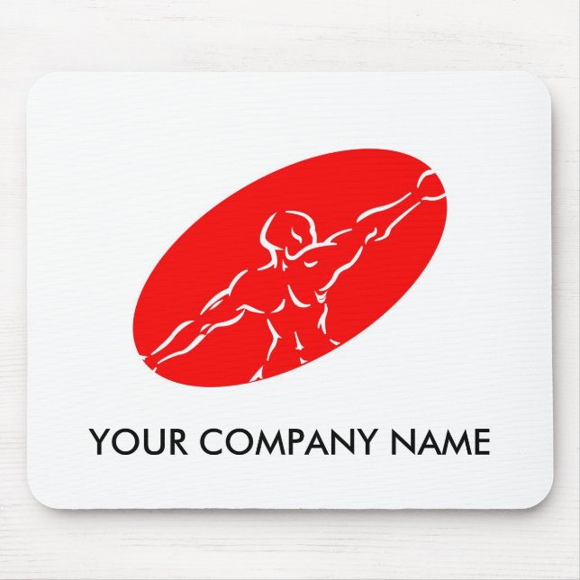 Tapis De Souris Forme physique Mousepad personnalisable - rouge (Devant)