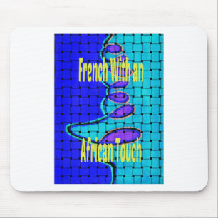 Tapis De Souris Forme violette abstraite tissée africaine bleu fra