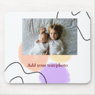 Tapis De Souris Formes abstraites aquarelle abstraites ajoutez tex