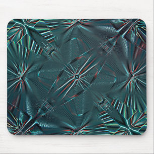 Tapis De Souris Formes abstraites de cyan très foncé en texture po