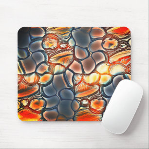 Tapis De Souris Formes arrondies en cyan brûlé et orange membre