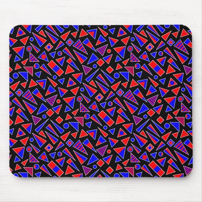 Tapis De Souris Formes décoratives - Diagonal - Noir (Devant)