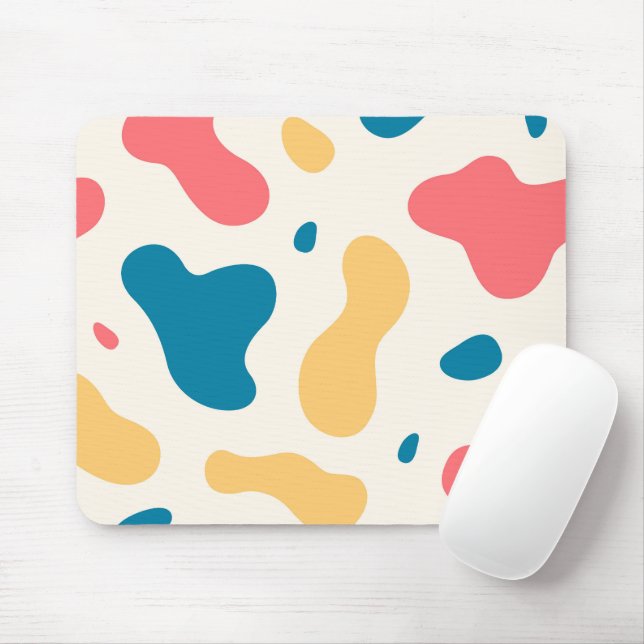 Tapis De Souris Formes multicouleurs Abstraites (Avec souris)