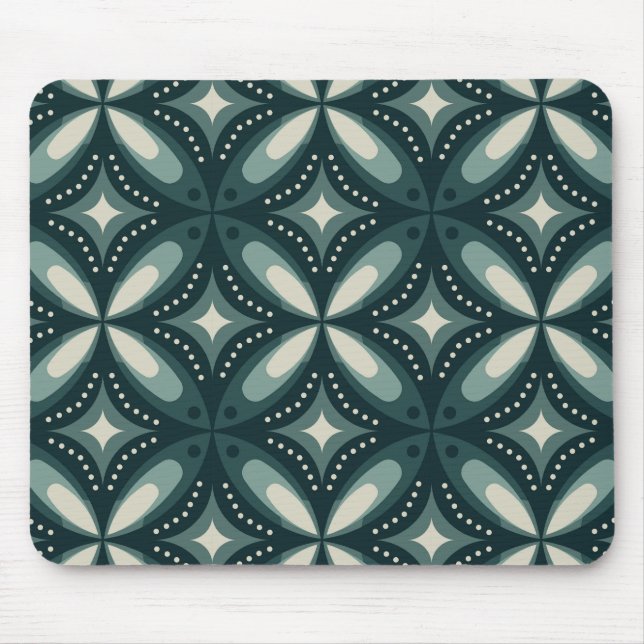 Tapis De Souris formes vertes rétro (Devant)