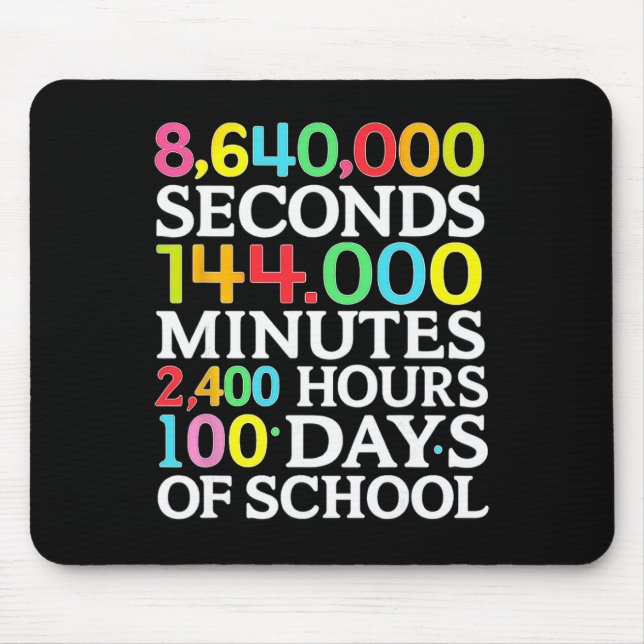 Tapis De Souris Formule Mathématique 100 Jours D'école Prof De Mat (Devant)