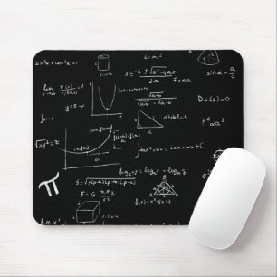 Tapis De Souris Formules et équations mathématiques blanches gris 