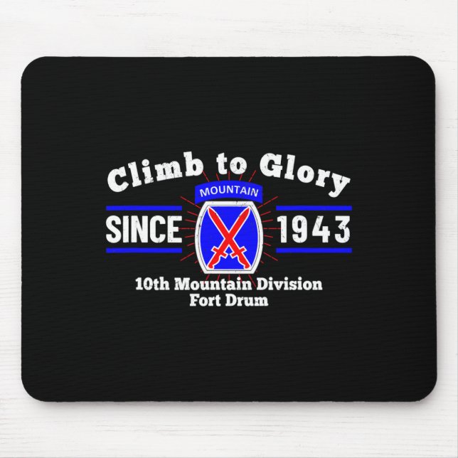 Tapis De Souris Fort Drum New York Ny 10th Mountain Di Veter  (Devant)