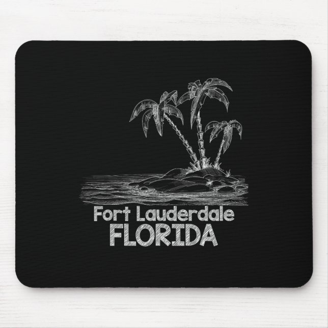 Tapis De Souris Fort Lauderdale Family Vacances Cruise Shirt Flori (Devant)