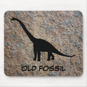 Tapis De Souris Fossile de brontosaure de dinosaure vieux