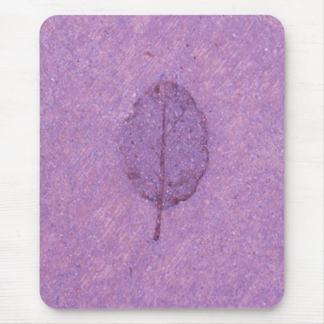 Tapis De Souris fossile de feuilles pourpres (Devant)