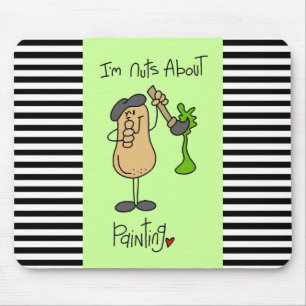 Tapis De Souris Fou de Peinture T-shirts et Cadeaux