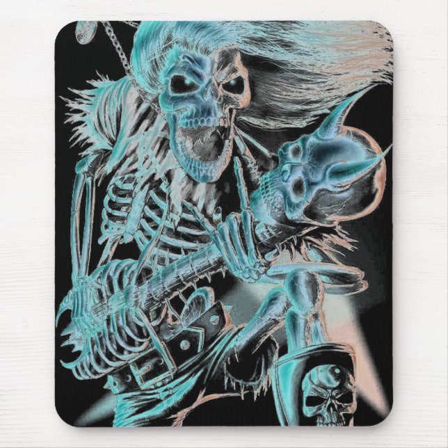 Tapis De Souris Fou effrayant Mousepad de guitare (Devant)