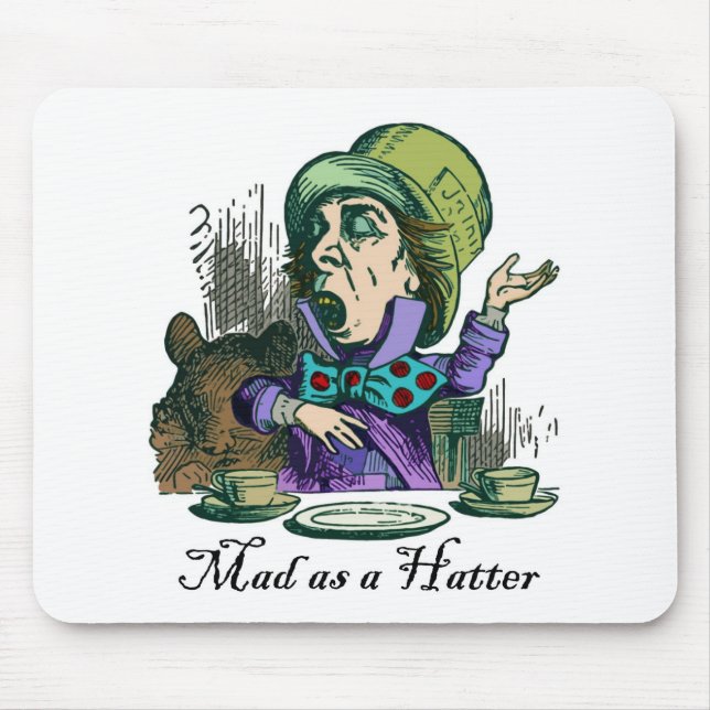 Tapis De Souris Fou en tant que chapelier (Devant)