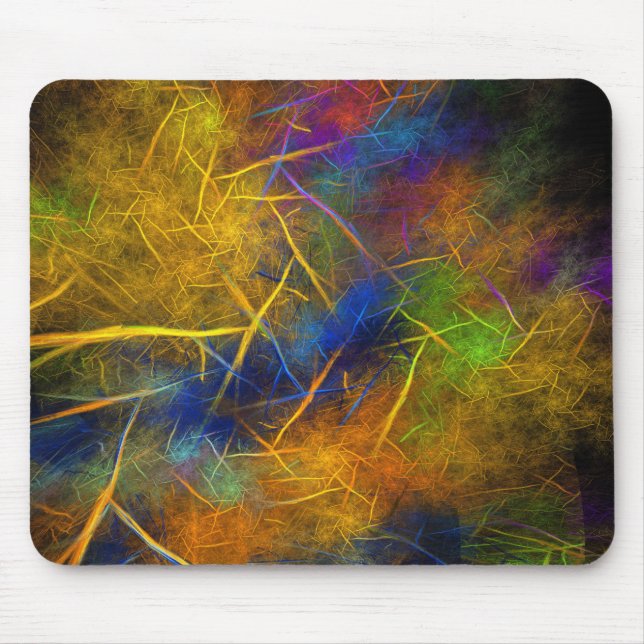 Tapis De Souris Foudre fractale (flamme de tempête) (Devant)
