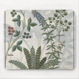 Tapis De Souris Fougères, mûres et fleurs