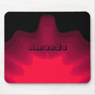 Tapis De Souris Foules noires et rouges Peinture abstraite