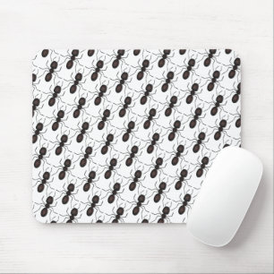Tapis De Souris Fourmis Noires Sur Blanc