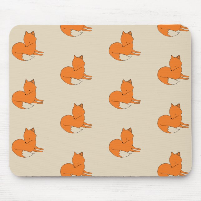 Tapis De Souris Fox dessinant Mousepad (Devant)