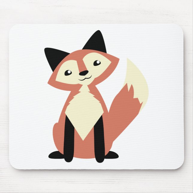 Tapis De Souris Fox mignon de Tête-inclinaison (Devant)