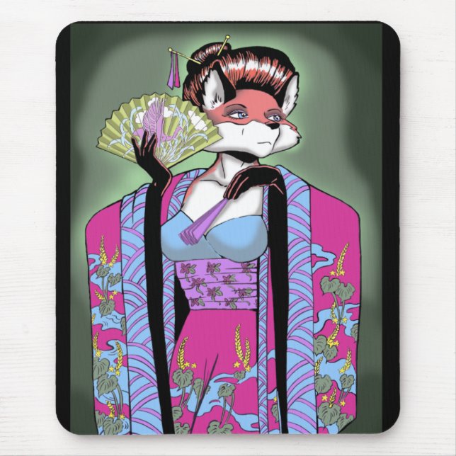 Tapis De Souris Fox Mousepad de geisha (Devant)