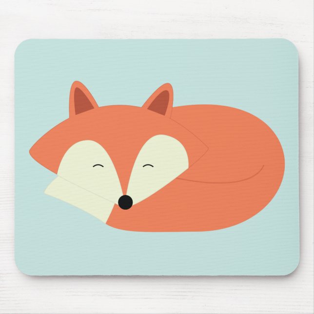 Tapis De Souris Fox rouge somnolent (Devant)