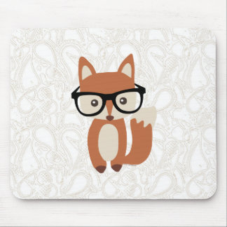 Tapis De Souris Fox w/Glasses de bébé de hippie